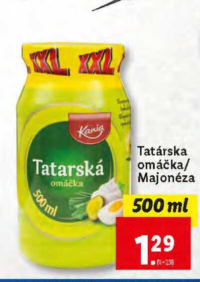 Tatárska omáčka Majonéza 500 ml v akcii Zlacnene sk