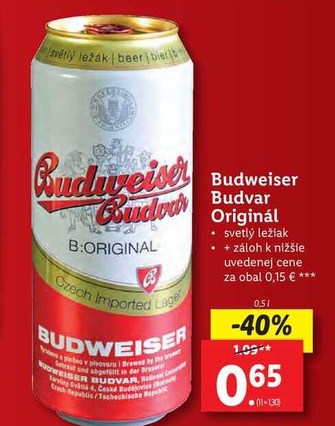 Archiv Budweiser Budvar Origin L L V Akcii Platn Do