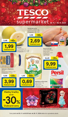 Leták Tesco supermarkety od 20.11. do 26.11.2024