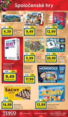 Tesco SPECIÁL velké hypermarkety  od 25.11. do 24.12.2024