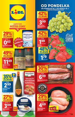 Leták Lidl Pondelok od 20.1. do 26.1.2025