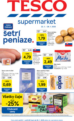 Leták Tesco supermarkety od 22.1. do 28.1.2025