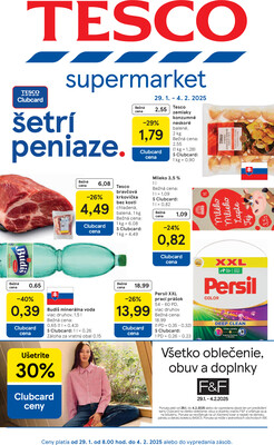 Leták Tesco supermarkety od 29.1. do 4.2.2025