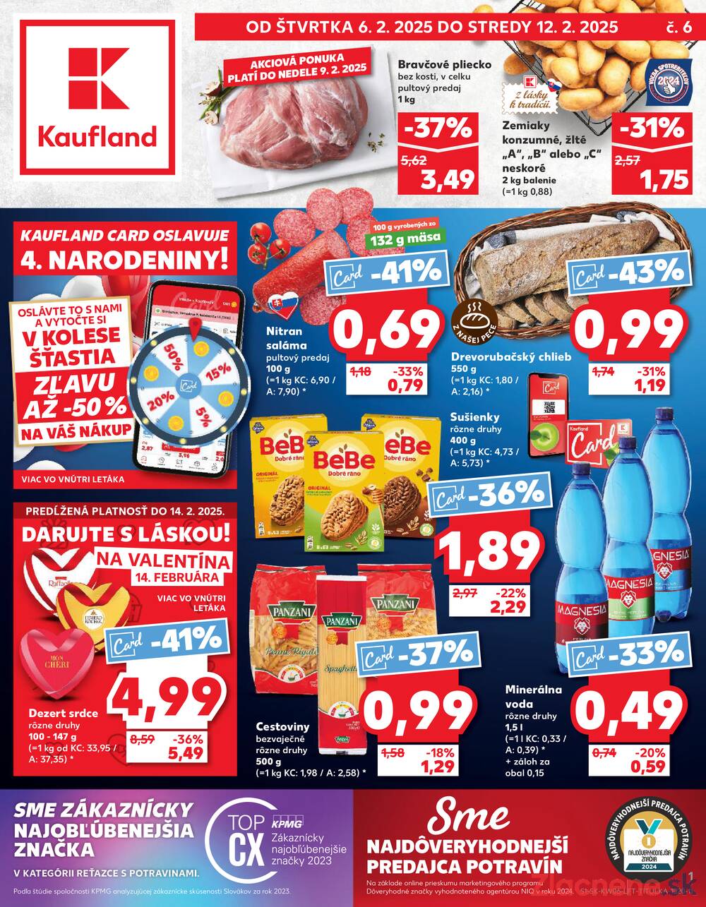 Leták Kaufland - Kaufland 6.2. - 12.2. - Kaufland Vranov nad Topľou - strana 1