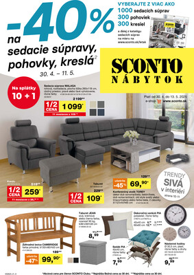SCONTO nábytok : 1 leták