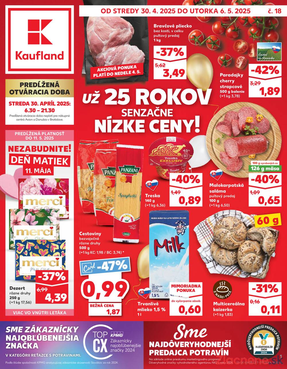 Leták Kaufland - Kaufland 30.4. - 6.5. - Kaufland Dolný Kubín - strana 1