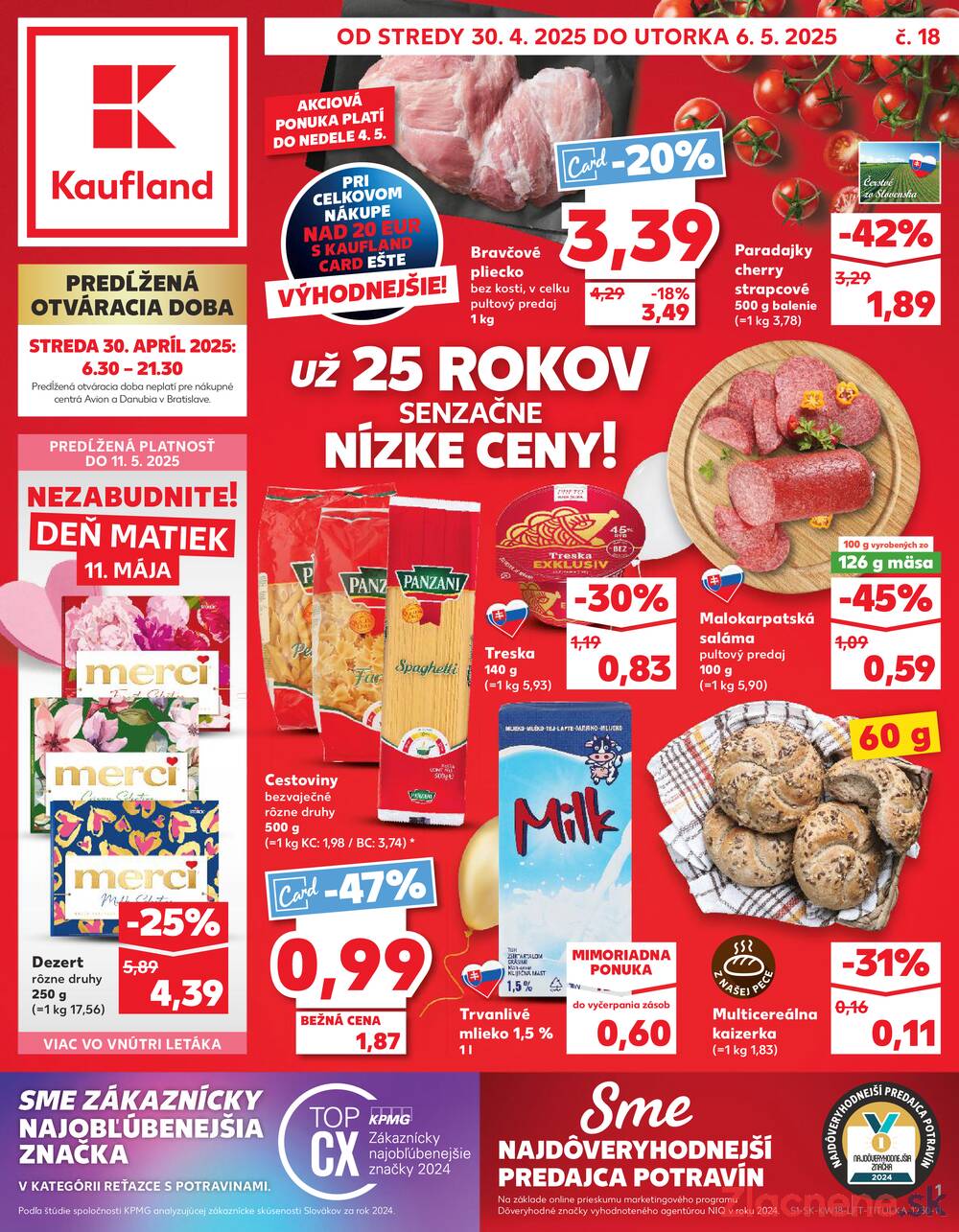 Leták Kaufland - Kaufland 30.4. - 6.5. - Kaufland Levice - strana 1