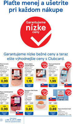 Tesco supermarkety od 30.4. do 6.5.2025