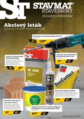 STAVMAT od 12.5. do 30.6.2025