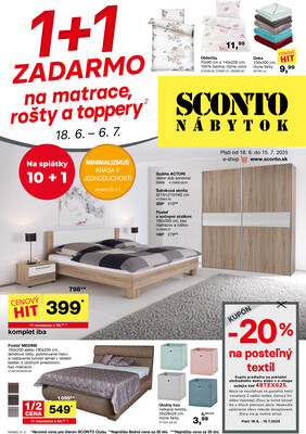 leták SCONTO nábytok
