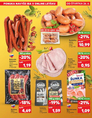 Kaufland 26.6. - 2.7. - Kaufland Bytča