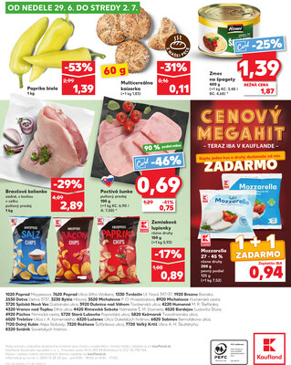 Kaufland 26.6. - 2.7. - Kaufland Poprad - Jiřího Wolkera