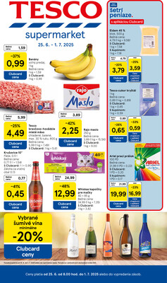 Tesco supermarkety od 25.6. do 1.7.2025