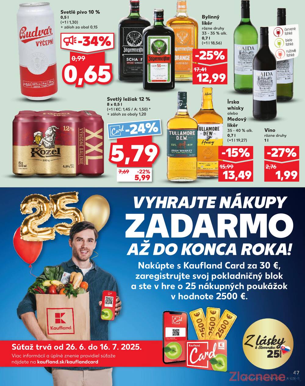 Leták Kaufland - Kaufland 3.7. - 9.7. - Kaufland Prešov - Ľubotice - strana 47