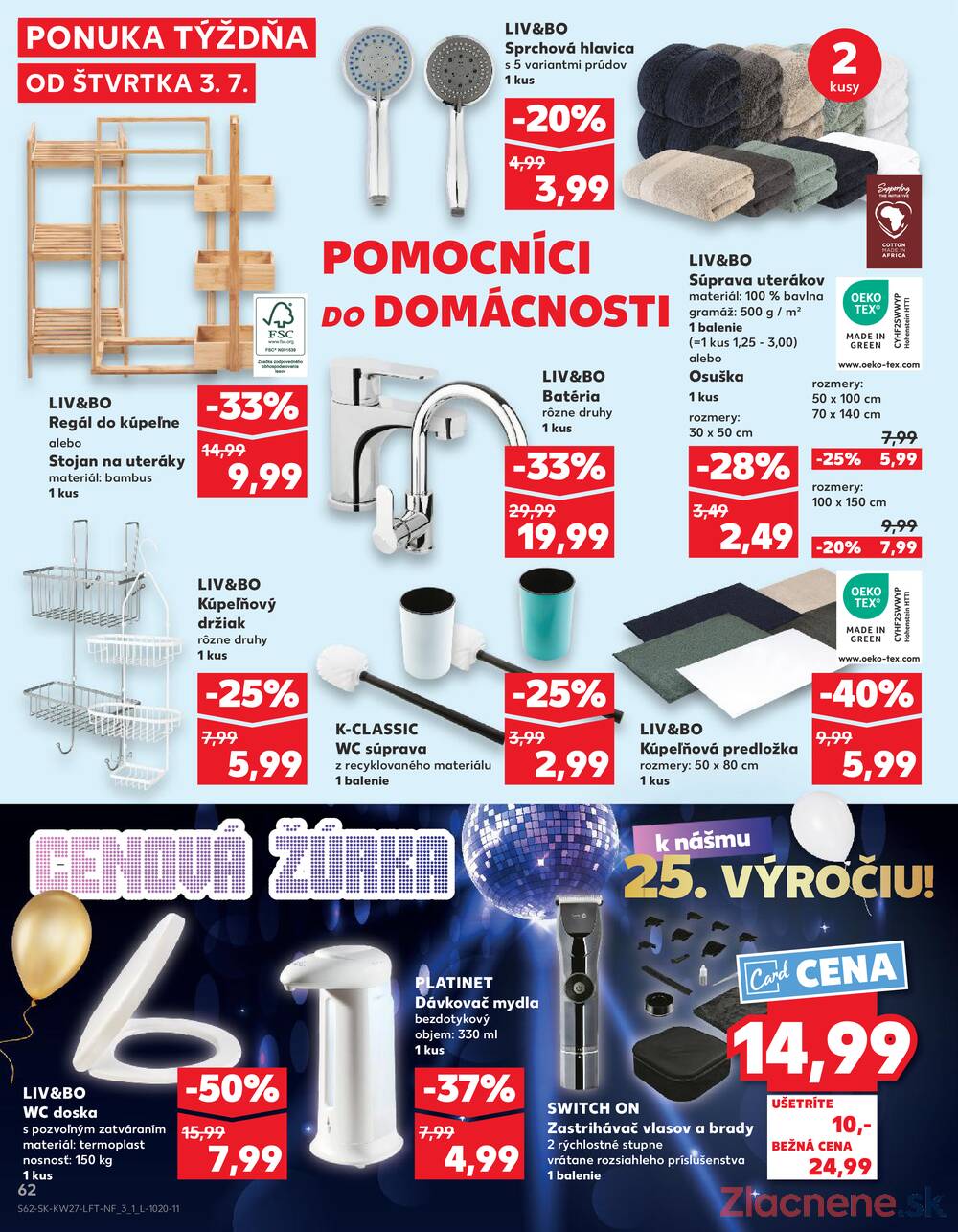 Leták Kaufland - Kaufland 3.7. - 9.7. - Kaufland Bratislava - Nové Mesto - strana 62