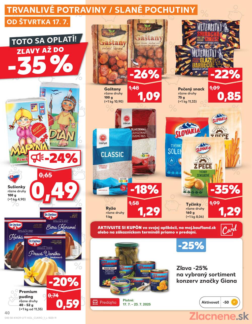 Leták Kaufland - Kaufland 17.7. - 23.7. - Kaufland Handlová - Okružná ul. - strana 40