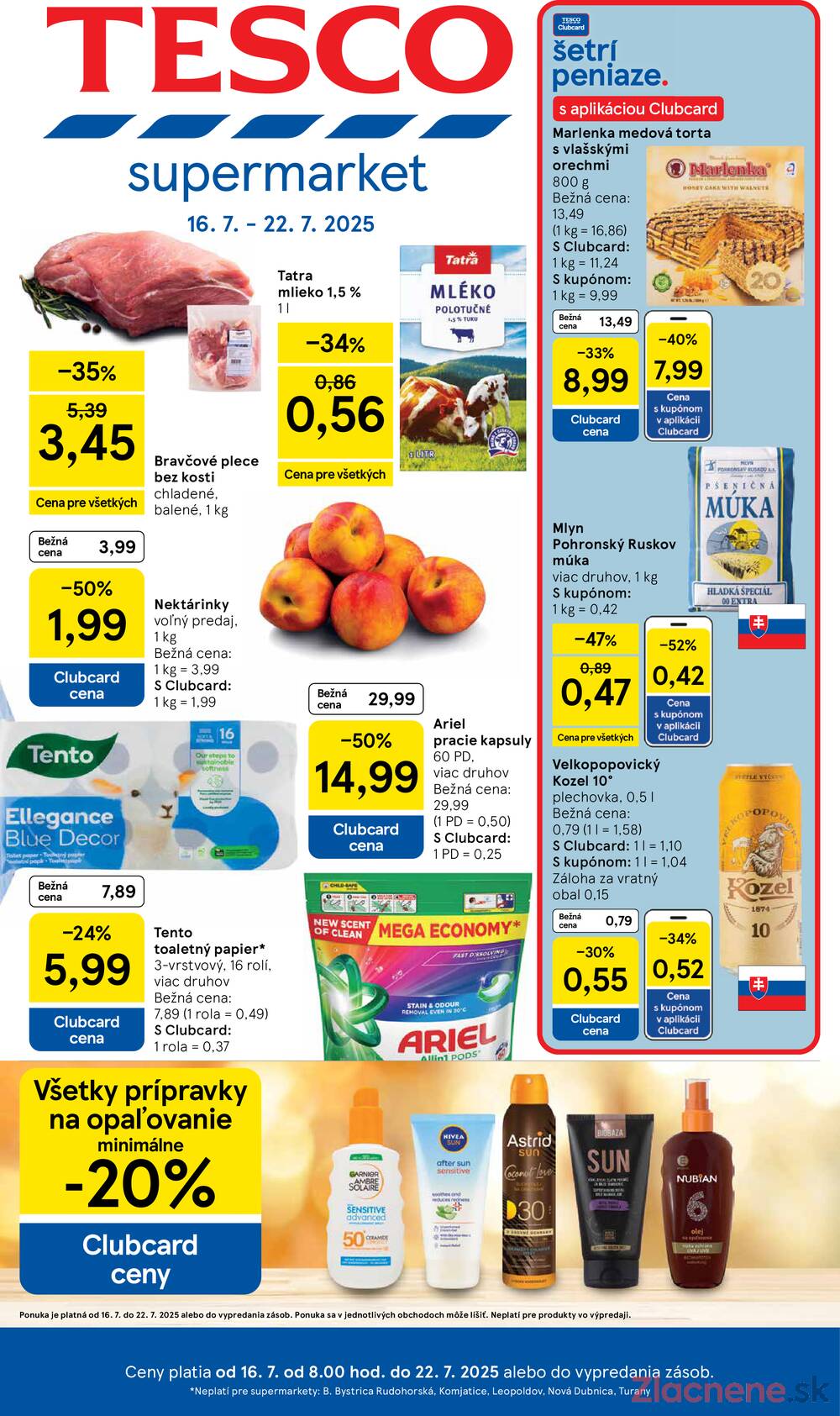 Leták Tesco - Tesco supermarkety od 16.7. do 22.7.2025 - strana 1