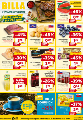 Leták Billa od 23.7. do 29.7.2025