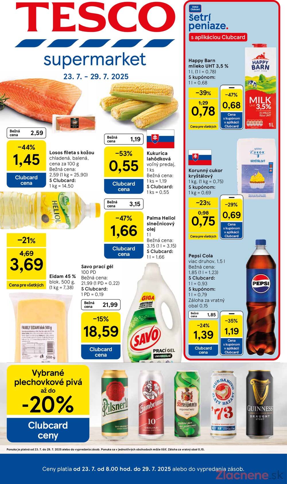 Leták Tesco - Tesco supermarkety od 23.7. do 29.7.2025 - strana 1 Leták Tesco - Tesco supermarkety od 23.7. do 29.7.2025 - strana 1