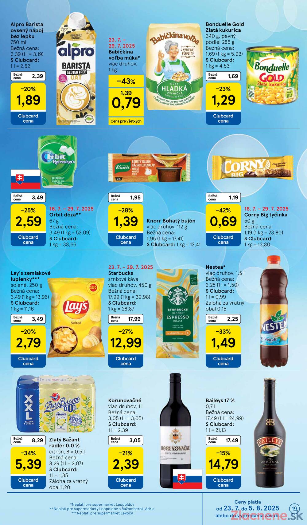 Leták Tesco - Tesco supermarkety od 23.7. do 29.7.2025 - strana 19 Leták Tesco - Tesco supermarkety od 23.7. do 29.7.2025 - strana 19
