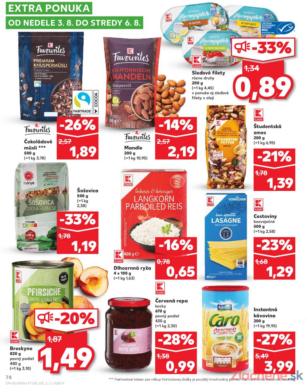 Leták Kaufland - Kaufland 31.7. - 6.8. - Kaufland Hlohovec - strana 74