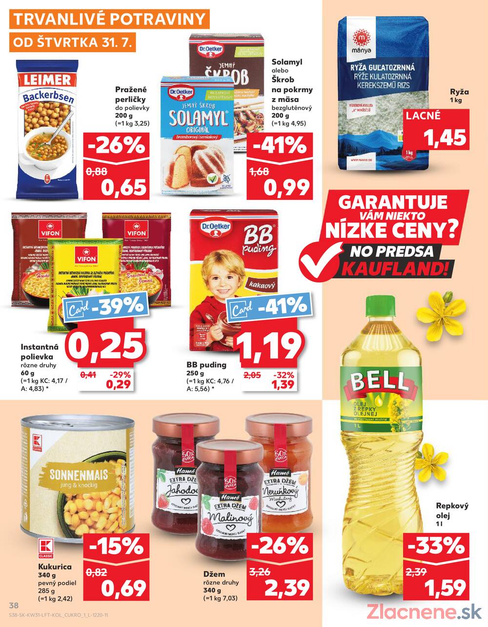 Leták Kaufland - Kaufland 31.7. - 6.8. - Kaufland (Harmincova, Bratislava - Dúbravka) - strana 38