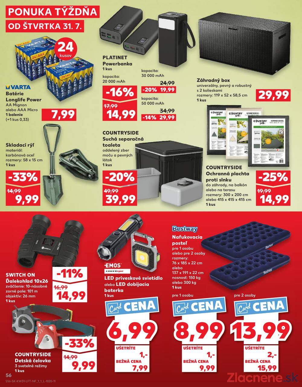 Leták Kaufland - Kaufland 31.7. - 6.8. - Kaufland (Harmincova, Bratislava - Dúbravka) - strana 56