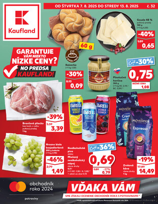 Leták Kaufland 7.8. - 13.8. - Bratislava-Patrónka