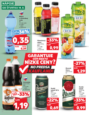 Kaufland 14.8. - 20.8. - Kaufland Rimavská Sobota