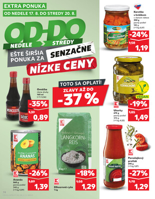 Kaufland 14.8. - 20.8. - Kaufland Prešov - Sekčov 