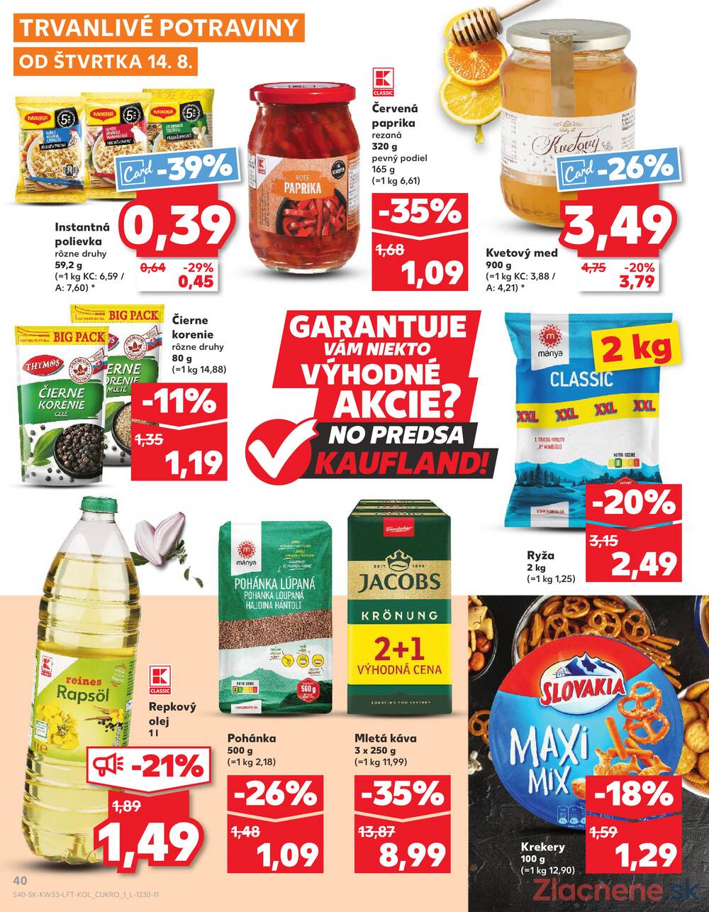 Leták Kaufland - Kaufland 14.8. - 20.8. - Kaufland (Kasárenská, Šamorín) - strana 40
