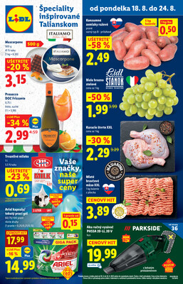 Leták Lidl Pondelok od 18.8. do 24.8.2025
