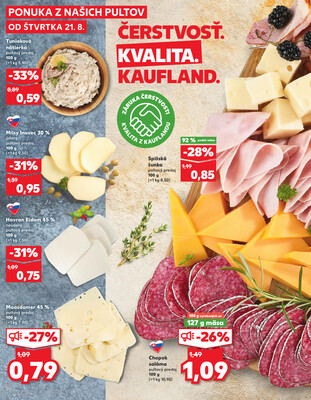 Kaufland 21.8. - 27.8. - Kaufland Bytča