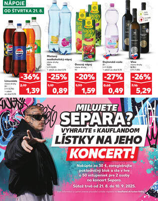 Kaufland 21.8. - 27.8. - Kaufland Spišská Nová Ves