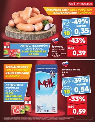 Kaufland 21.8. - 27.8. - Kaufland Vranov nad Topľou