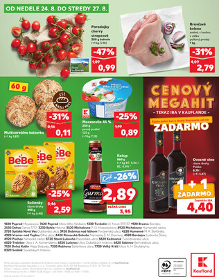 Kaufland 21.8. - 27.8. - Kaufland Svidník