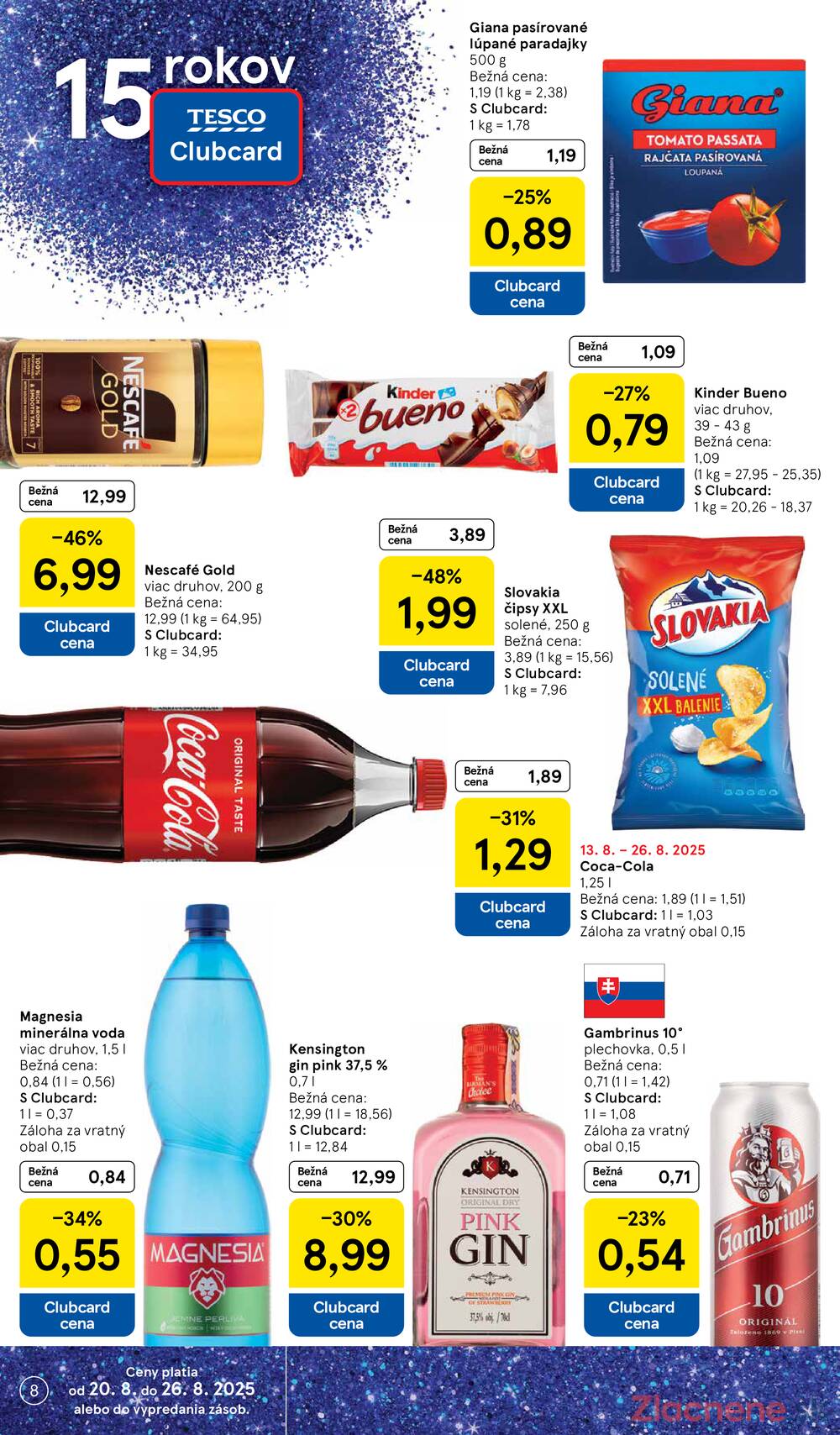 Leták Tesco - Tesco supermarkety od 20.8. do 26.8.2025 - strana 8 Leták Tesco - Tesco supermarkety od 20.8. do 26.8.2025 - strana 8