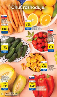 Tesco supermarkety od 20.8. do 26.8.2025