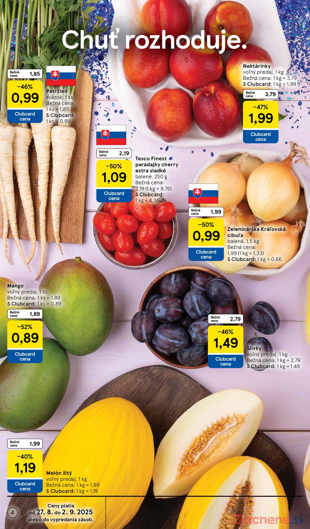 Leták Tesco - Tesco supermarkety od 27.8. do 2.9.2025 - strana 4 Leták Tesco - Tesco supermarkety od 27.8. do 2.9.2025 - strana 4