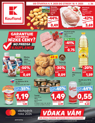 Leták Kaufland 4.9. - 10.9. - Kaufland Poprad - Jiřího Wolkera