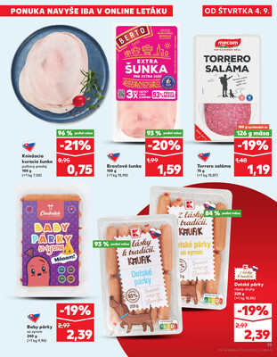 Kaufland 4.9. - 10.9. - Kaufland Topoľčany