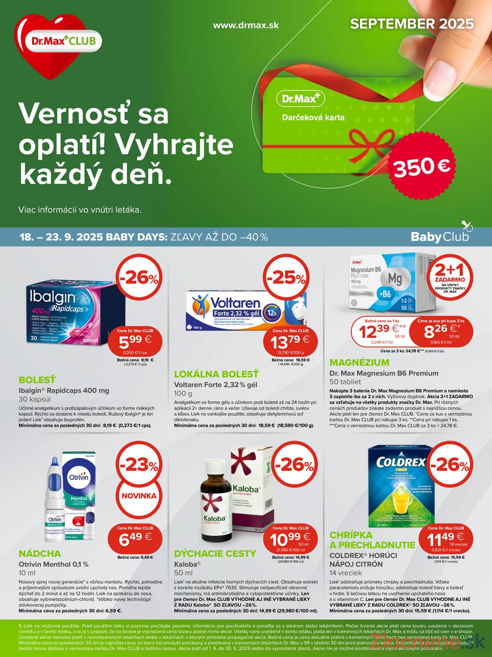 Leták Dr.Max - Dr.Max do 30.9. - strana 1