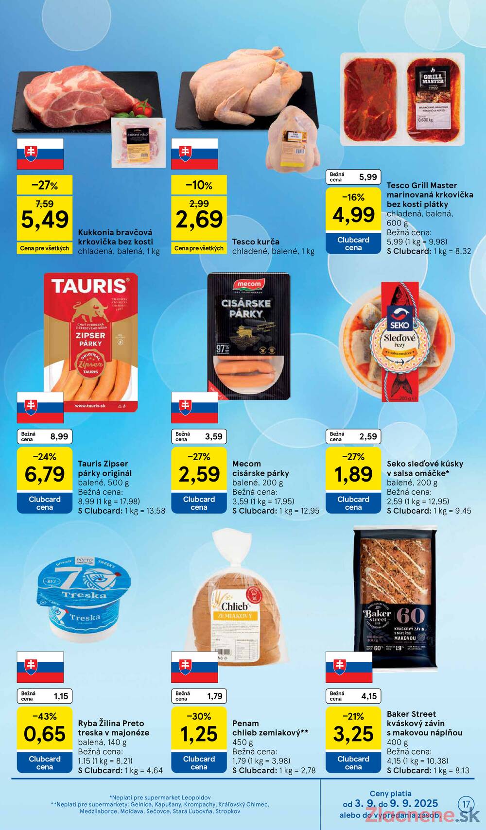 Leták Tesco - Tesco supermarkety od 3.9. do 9.9.2025 - strana 17 Leták Tesco - Tesco supermarkety od 3.9. do 9.9.2025 - strana 17