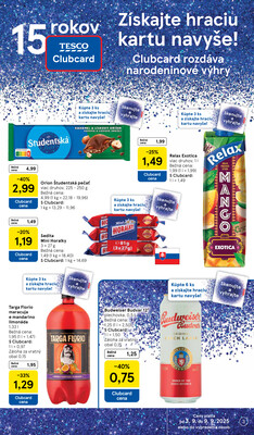 Tesco supermarkety od 3.9. do 9.9.2025