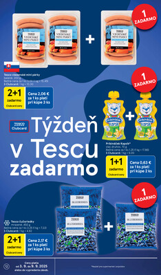 Tesco supermarkety od 3.9. do 9.9.2025