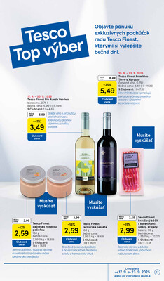 Tesco malé hypermarkety od 17.9. do 23.9.2025
