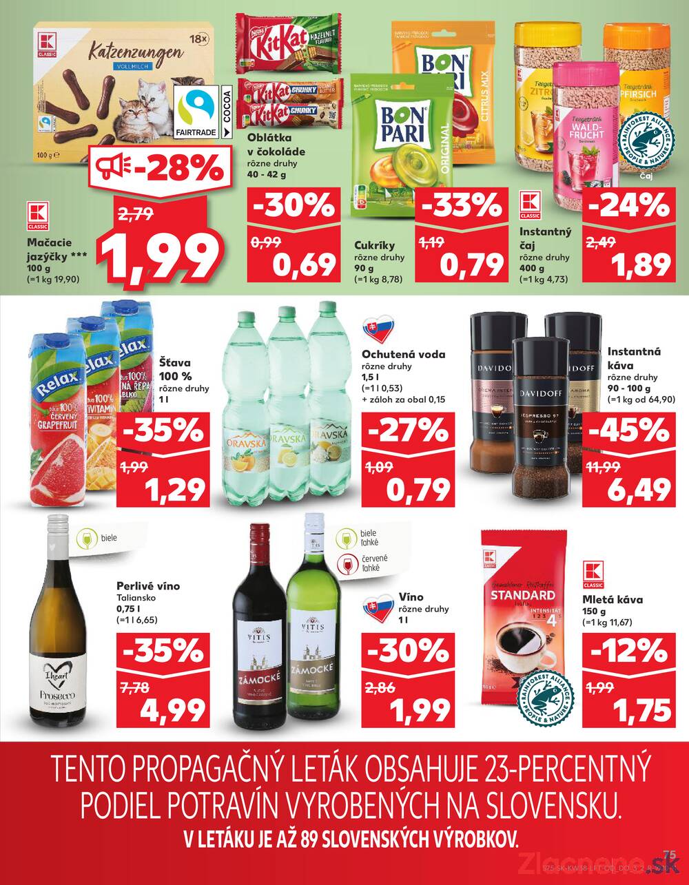 Leták Kaufland - Kaufland 18.9. - 24.9. - Kaufland Bratislava - Avion (Ivanská cesta) - strana 75