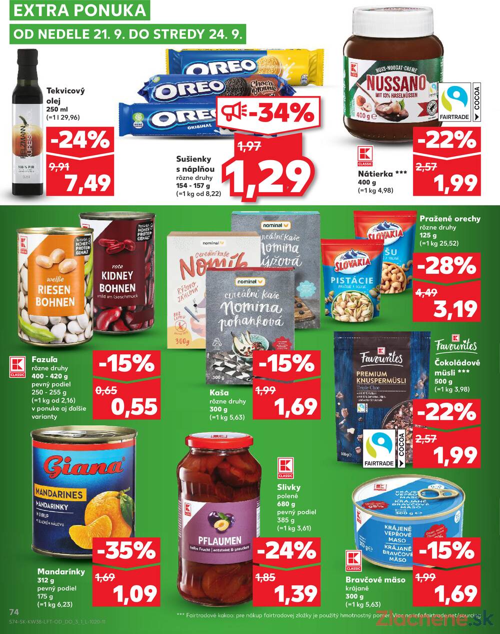 Leták Kaufland - Kaufland 18.9. - 24.9. - Kaufland Prešov - Sekčov  - strana 74