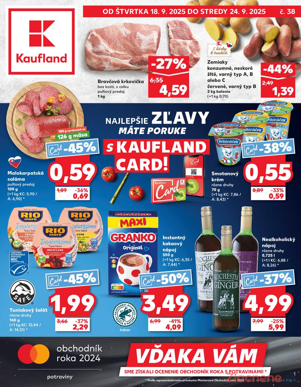 Leták Kaufland - Kaufland 18.9. - 24.9. - Kaufland Košice - Nad Jazerom - strana 1