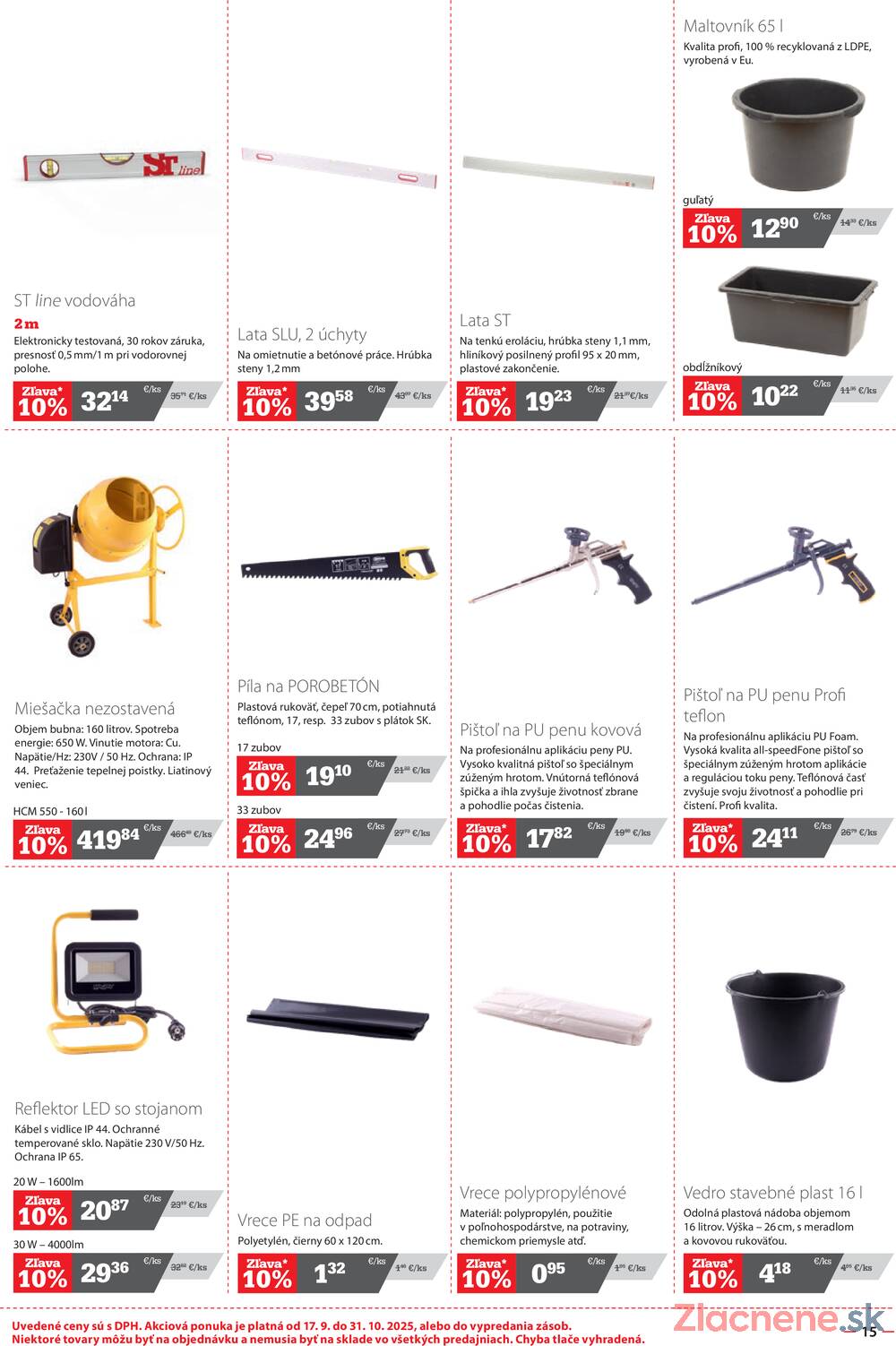 Leták STAVMAT
		  platný do 31.10.2025 - strana 15